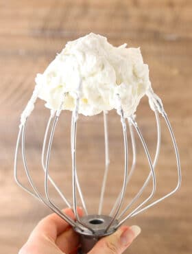 image of Homemade Whipped Cream on whisk