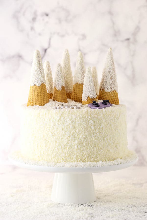 snowy mountain cake