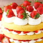 Picture of a strawberry shortcake cake